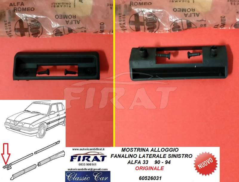 MOSTRINA ALLOGGIO FANALINO LATERALE ALFA 33 SX (60523031)